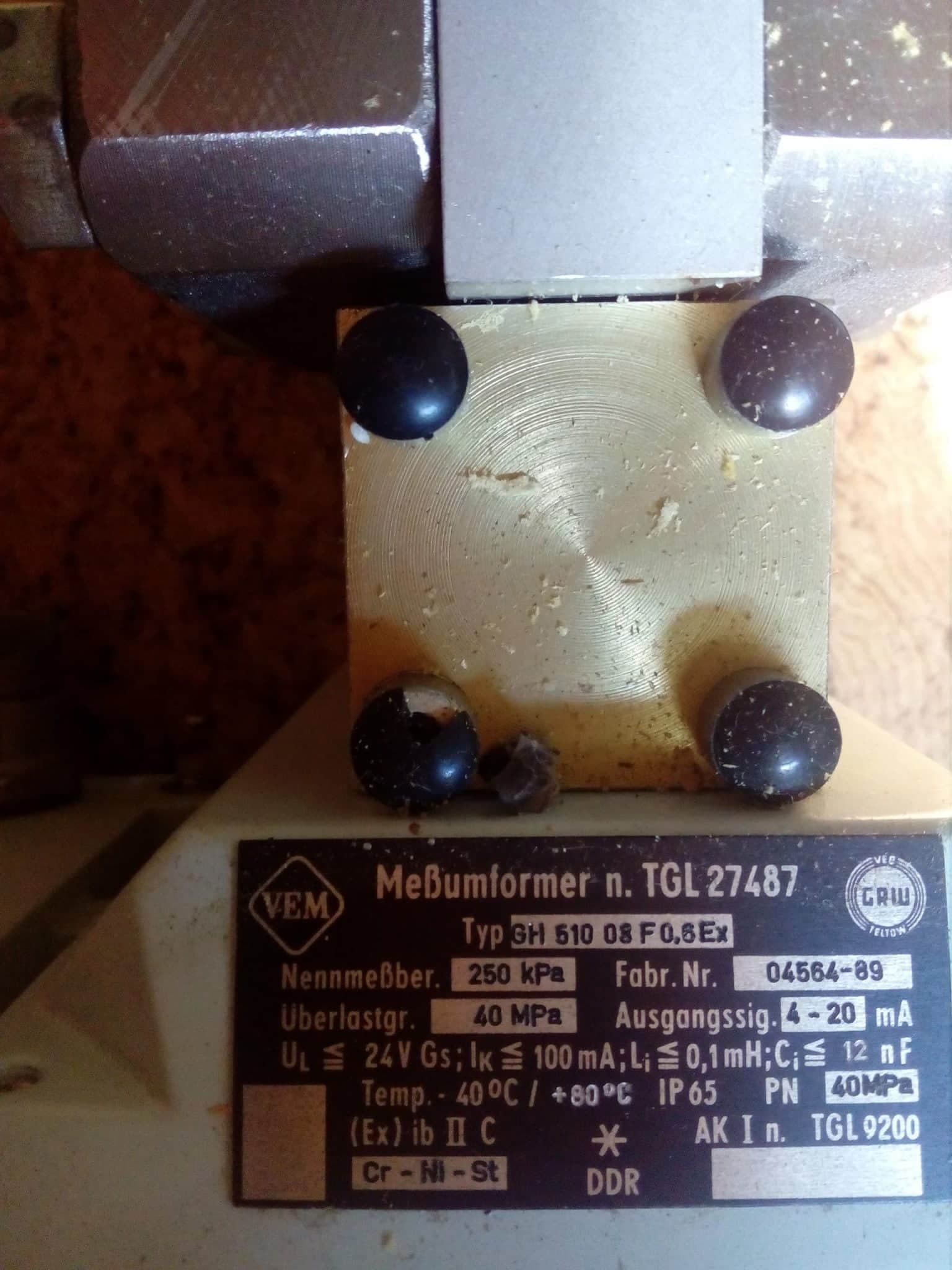 DDR Audapas перетворювачі для вимірювання тиску та різниці тиску TGL27487